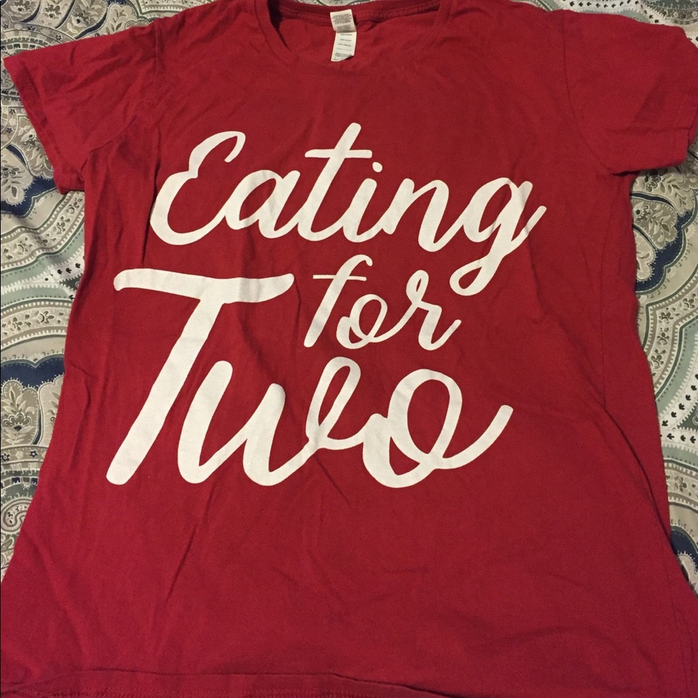 “Eating For Two” Maternity Tee - L